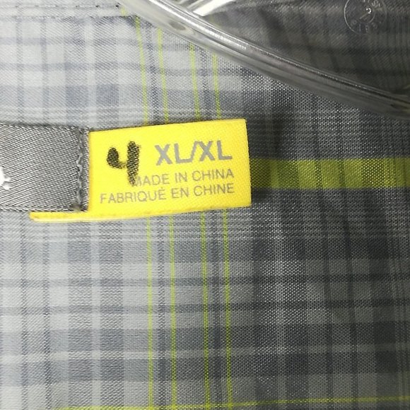 Cabelas Womens Shirt Button Down Blue Gray Plaid Long Sleeve Collar Round Hem XL - Picture 9 of 10